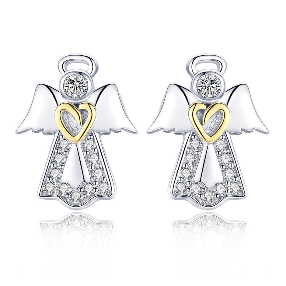925 Sterling Silver Plated Platinum Gold Earrings for Women