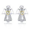 925 Sterling Silver Plated Platinum Gold Earrings for Women