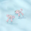925 Sterling Silver Earrings with Enamel Process and White Gold Plating