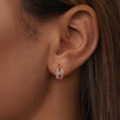 925 Sterling Silver Earrings with Pavé Setting CZ and Enamel Process
