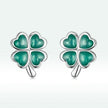 925 Sterling Silver Enamel Plated Platinum Earrings for Women