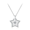 925 Sterling Silver White Gold Plated Moissanite 40+5cm Necklace for Women