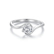 925 Sterling Silver 5mm Moissanite Ring for Women