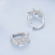 S925 Sterling Silver Earrings with Plated Platinum for Women