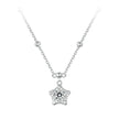 925 Sterling Silver 5mm Moissanite Necklace for Women