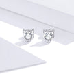 925 Sterling Silver Plated Platinum CZ Earrings for Women