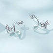 925 Sterling Silver Earrings with Pavé Setting CZ