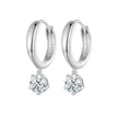 S925 Sterling Silver 0.50 Carat Moissanite Earrings for Women