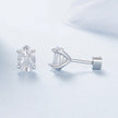925 Sterling Silver Earrings with Pavé Setting CZ, 0.7*0.5cm, for Women