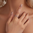 925 Sterling Silver White Gold Plated Pavé Setting CZ Ring
