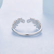 925 Sterling Silver White Gold Plated Ring with Pavé Setting CZ for Women