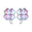 925 Sterling Silver Transparent Glass Earrings for Women