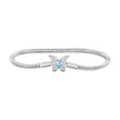 925 Sterling Silver Moonstone Bracelet 17.0 cm Pavé Setting for Women