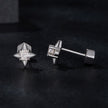 925 Sterling Silver 0.1 Carat Moissanite Earrings for Women