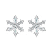 925 Sterling Silver Earrings with Plated White Gold and CZ