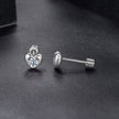 925 Sterling Silver Moissanite Earrings 0.5cm for Women