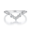 925 Sterling Silver White Gold Plated Moissanite Size 6 Ring for Women