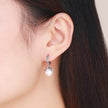 925 Sterling Silver Earrings with Quality Shell Pearl and CZ for Women