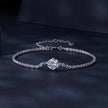 925 Sterling Silver 1 Carat Moissanite Bracelet for Women
