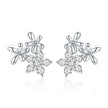 925 Sterling Silver Earrings with CZ in Pavé Setting, 0.6*0.7cm for Women