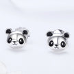 925 Sterling Silver Oxidized Enamel Earrings
