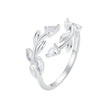 925 Sterling Silver White Gold Plated Pavé Setting CZ Ring for Women