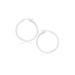 14k White Gold Polished Hoop Earrings (20 mm)