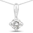 0.33 Carat Genuine Lab Grown Diamond 14K White Gold Pendant