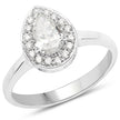 14K White Gold 0.70 Carat Genuine White Diamond Ring