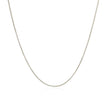 14k White Gold Diamond Cut Round Wheat Chain 0.6mm