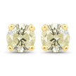 0.95 Carat Genuine LB Diamond 14K Yellow Gold Earrings