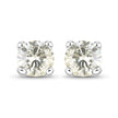 0.71 Carat Genuine White Diamond 14K White Gold Earrings