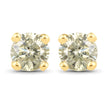 0.92 Carat Genuine LB Diamond 14K Yellow Gold Earrings