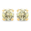 1.02 Carat Genuine LB Diamond 14K Yellow Gold Earrings