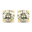 0.98 Carat Genuine LB Diamond 14K Yellow Gold Earrings