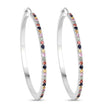 2.24 Carat Genuine Multi Sapphire .925 Sterling Silver Earrings