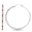 2.24 Carat Genuine Multi Sapphire .925 Sterling Silver Earrings