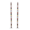 2.24 Carat Genuine Multi Sapphire .925 Sterling Silver Earrings