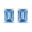 3.20 Carat Genuine Swiss Blue Topaz .925 Sterling Silver Earrings