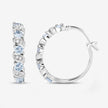 1.08 Carat Genuine Aquamarine and White Topaz .925 Sterling Silver Earrings