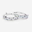 1.08 Carat Genuine Aquamarine and White Topaz .925 Sterling Silver Earrings