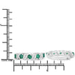 1.08 Carat Genuine Emerald and White Topaz .925 Sterling Silver Earrings