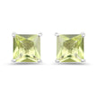 2.00 Carat Genuine Peridot .925 Sterling Silver Earrings