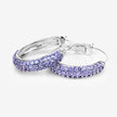 3.06 Carat Genuine Tanzanite .925 Sterling Silver Earrings