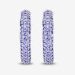 3.06 Carat Genuine Tanzanite .925 Sterling Silver Earrings