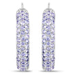 3.06 Carat Genuine Tanzanite .925 Sterling Silver Earrings