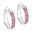 2.20 Carat Genuine Ruby .925 Sterling Silver Earrings