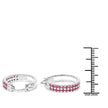 2.20 Carat Genuine Ruby .925 Sterling Silver Earrings