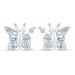 18K White Gold Plated 1.12 Carat Genuine Blue Topaz .925 Sterling Silver Earrings