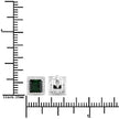 1.55 Carat Genuine Green Tourmaline and White Diamond 14K White Gold Earrings